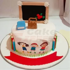 Kids School Theme Fondant Cake