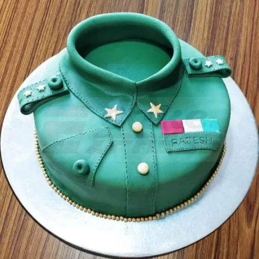 Army Uniform Fondant Cake