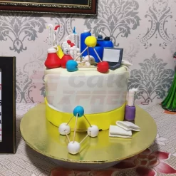 Chemistry Lab Theme Fondant Cake