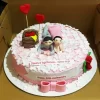 Couple Anniversary Fondant Cake