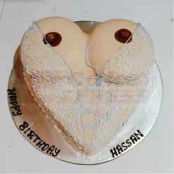 Naked Boobs Bachelorette Cake