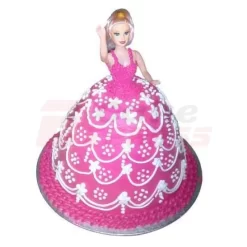 Pink Barbie Doll Cake
