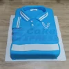 Blue T-shirt Shape Fondant Cake