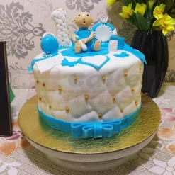Baby 1st Birthday Fondant Cake