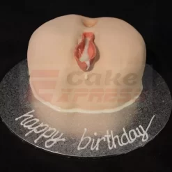 Pussy Shape Customized Fondant Cake
