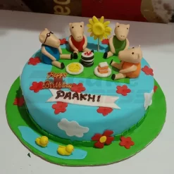 Peppa Pig Family Picnic Theme Cake