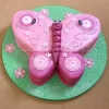 Pink Butterfly Fondant Cake
