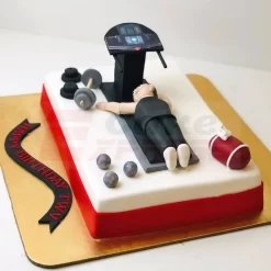 Gym Theme Birthday Celebration Cake