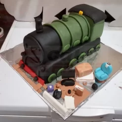 Steam Engine Train Fondant Cake