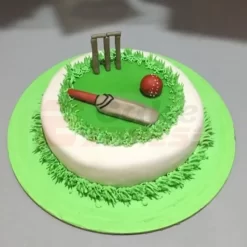 Cricket Pitch Fondant Cake