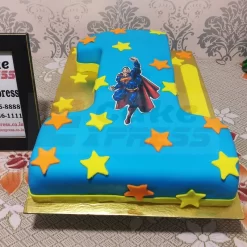 Number One Superman Theme Cake