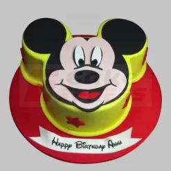 Lovable Mickey Mouse Fondant Cake