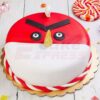 Appetizing Angry Bird Fondant Cake