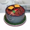 Barbeque Theme Fondant Cake
