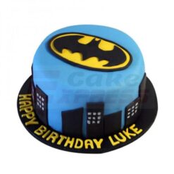 Batman and Gotham City Fondant Cake