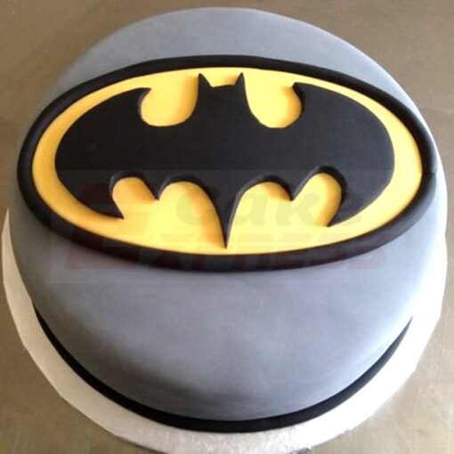 Batman Logo Fondant Cake