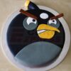 Black Angry Bird Fondant Cake