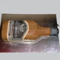 Black Dog Bottle Fondant Cake