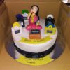 Born to Shop Lady Theme Fondant Cake