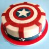 Captain America Shield Fondant Cake