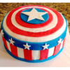 Captain America Theme Fondant Cake