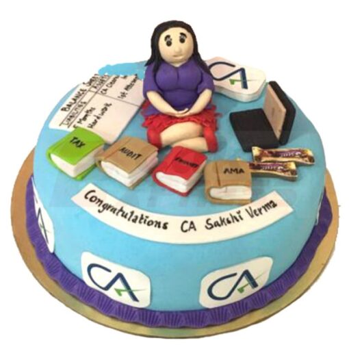 Chartered Accountant Theme Customized Cake