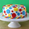 Colorful Circles Fondant Cake