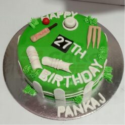 Cricket Theme Fondant Cake