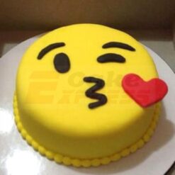 Face Blowing A Kiss Emoji Fondant Cake