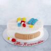 First Aid Kit Theme Fondant Cake