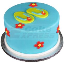 Flip Flop Theme Fondant Cake