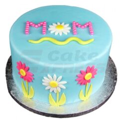Floral MOM Fondant Cake
