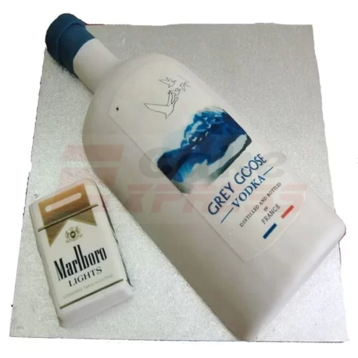 Gray Goose Vodka & Marlboro Cigarette Designer Cake