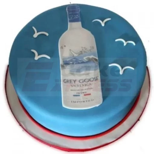 Grey Goose Vodka Themed Cake