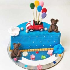 Happy Half Year Kids Birthday Fondant Cake