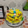 Game Over Theme Bachelor Party Cake
