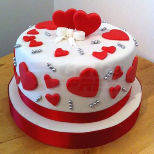 Lady Charmers Romantic Fondant Cake