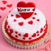 Love U Hearts Designer Fondant Cake