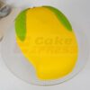 Mango Shape Fondant Cake
