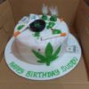 Marijuana Theme Fondant Cake