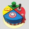 Mighty Avengers Fondant Cake