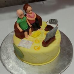 Parents Watching TV Theme Cake