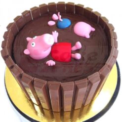 Peppa Pig Chocolate Kit Kat Cake