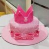 Pink Crown Theme Fondant Cake