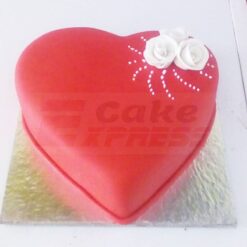 Romantic Red Heart Designer Cake