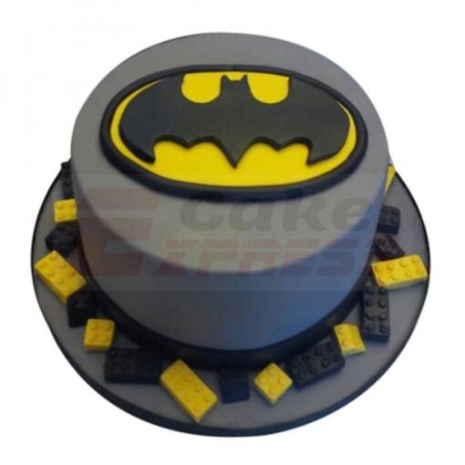 Round Batman Fondant Cake