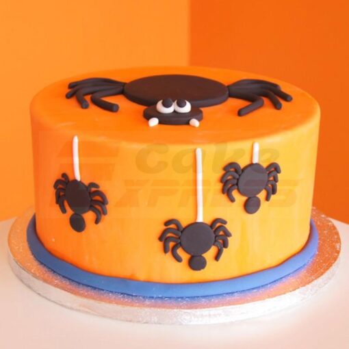 Spiders Theme Fondant Cake