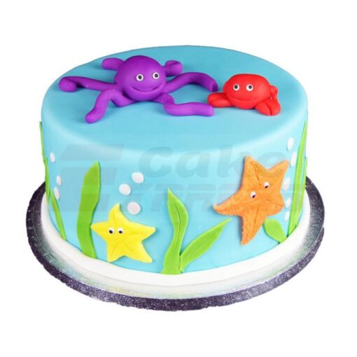 Under The Sea Theme Cake