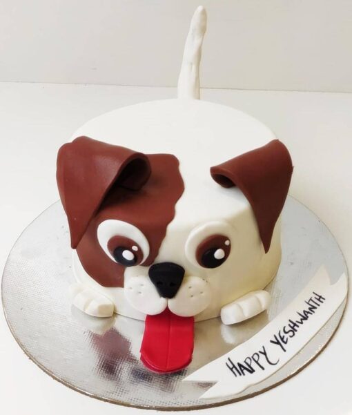 Cute Puppy Fondant Cake