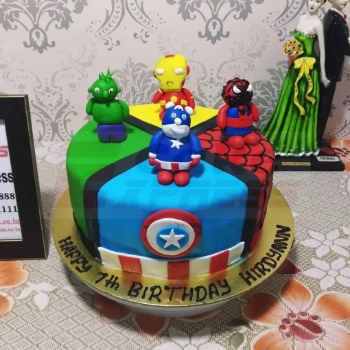 Avengers Toy Fondant Cake